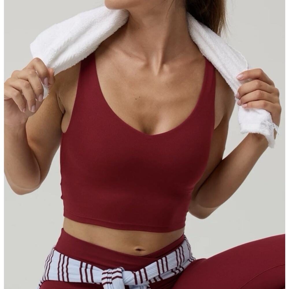 OFFLINE By Aerie Real Me Low‎ Key Longline Sports Bra Red XXS A003764